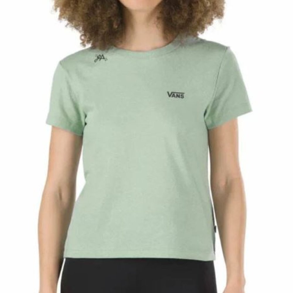 NWT!‎ Vans Heart Lizzie Baby Tee Women's T Shirt Blue Surf LRG